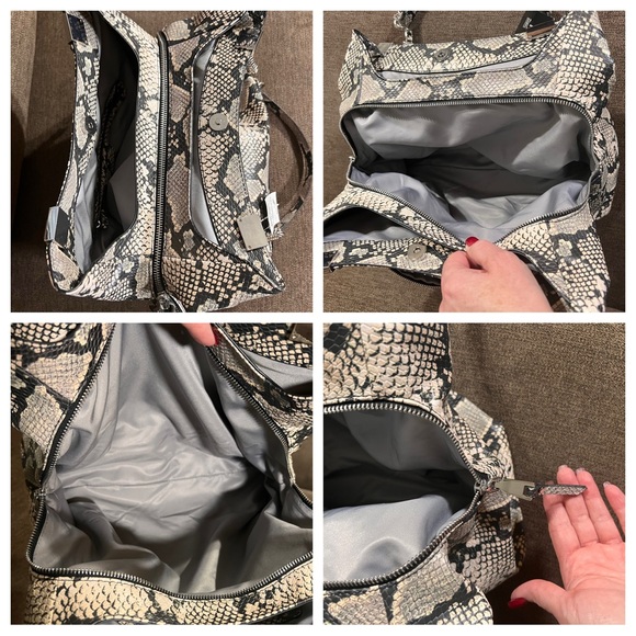 New I.N.C. International Concepts Trippii Chain Tote Snakeskin Design - Picture 11 of 15